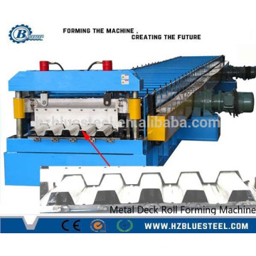 PLC Hydraulic Shear Support automatique en acier galvanisé Support Floor Decking Roll Machine formant avec gaufrage